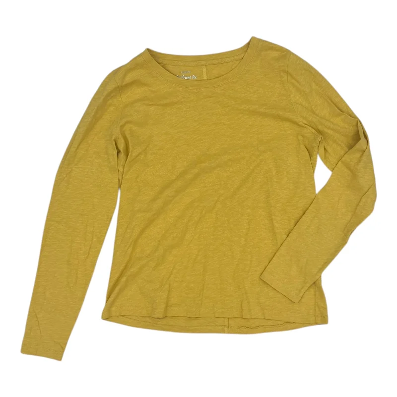 Top Ls Basic By J. Crew In Yellow, Size:M