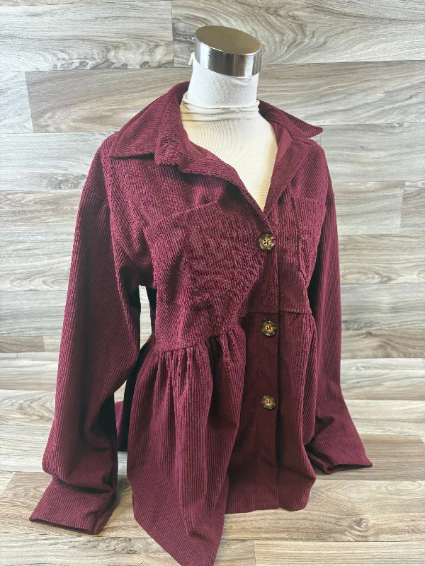 Top Long Sleeve By Clothes Mentor In Maroon, Size: S