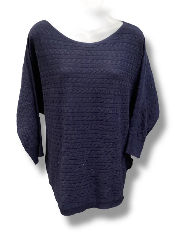 Top Long Sleeve Basic By Market & Spruce In Navy, Size: L