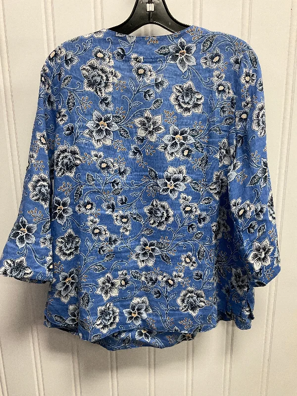 Top 3/4 Sleeve By J. Jill In Floral Print, Size:M