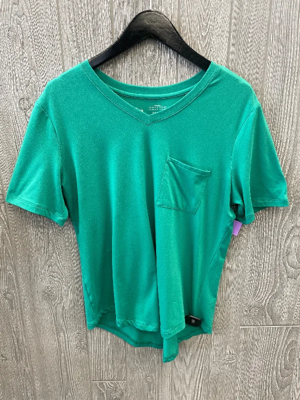 Athletic Top Short Sleeve By Zyia In Green, Size: L