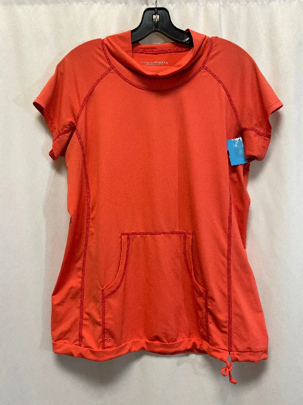 Athletic Top Short Sleeve By Columbia In Orange, Size: L