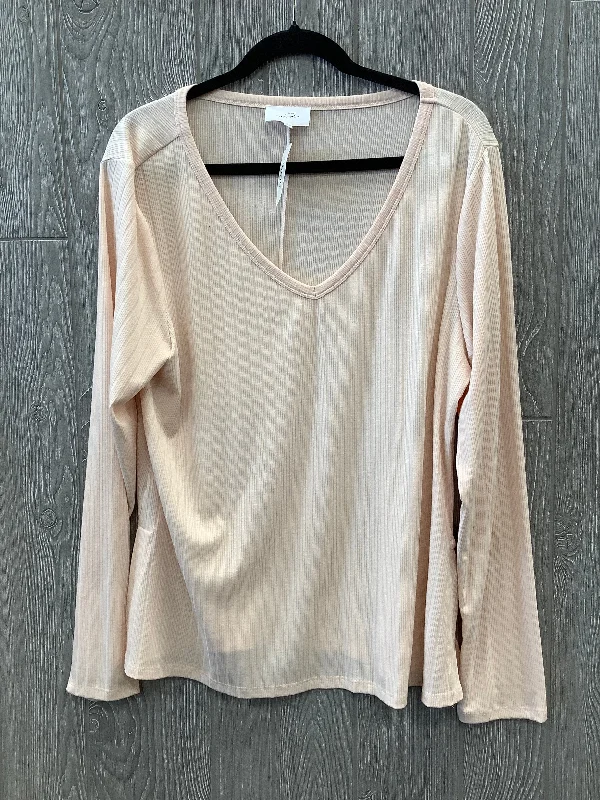 Top Long Sleeve By Soma In Pink, Size: Xl