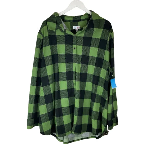 Top Long Sleeve By Cme In Green, Size: 2x