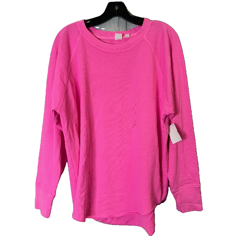 Top Long Sleeve Basic By Gap In Pink, Size: L