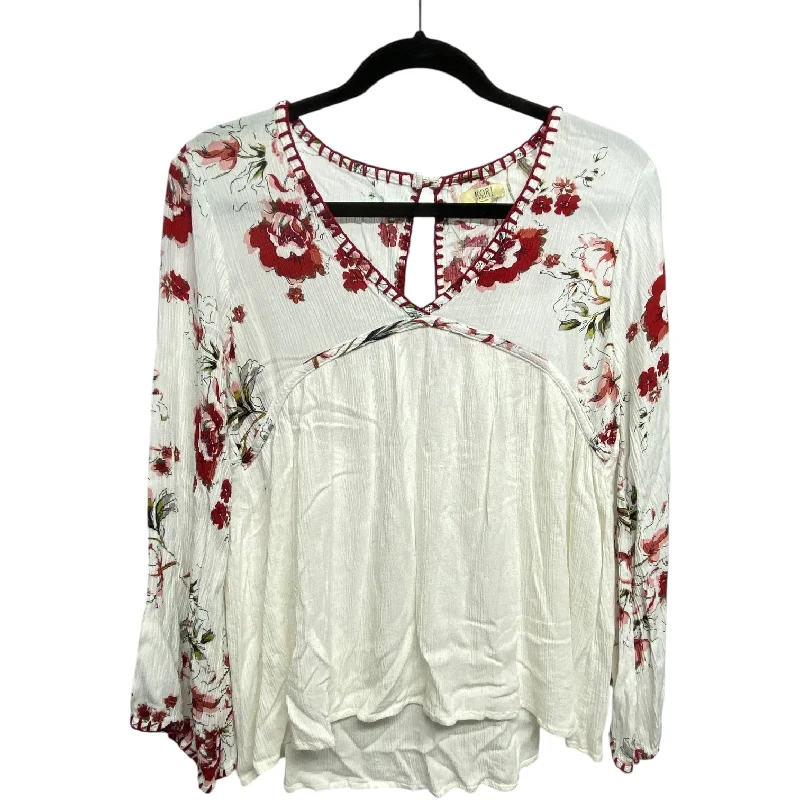 Top Long Sleeve By Kori America In Floral Print, Size: S