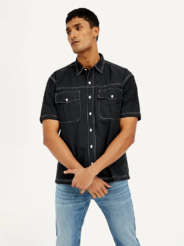 Men's Solid Relaxed Fit Utility Shirt