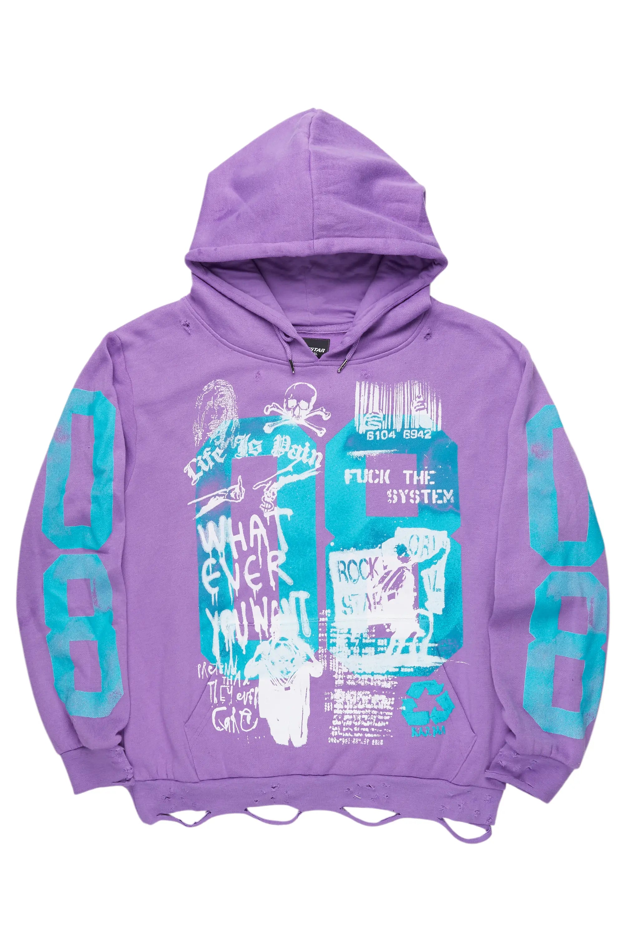 Grill Purple Graphic Hoodie