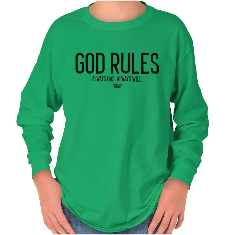 God Rules Youth Long Sleeve T-Shirt