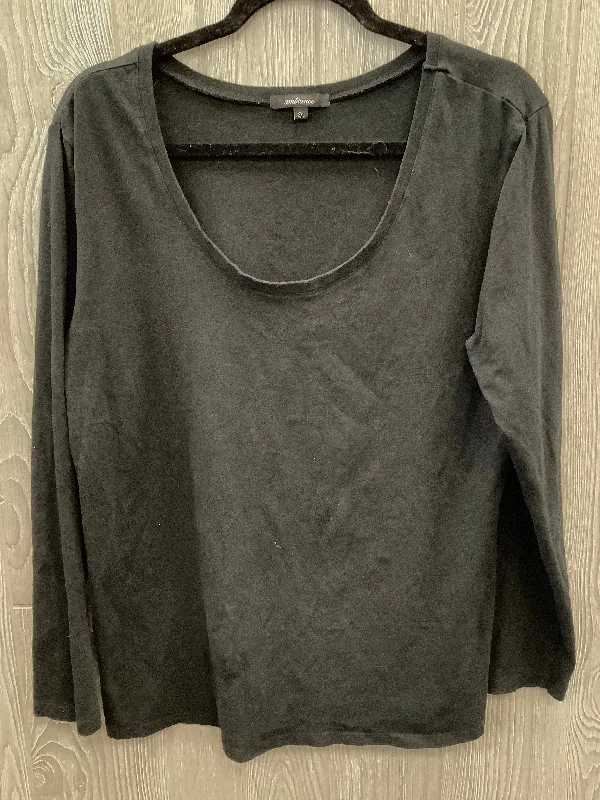 Top 3/4 Sleeve By Ambiance Apparel In Black, Size: 3x