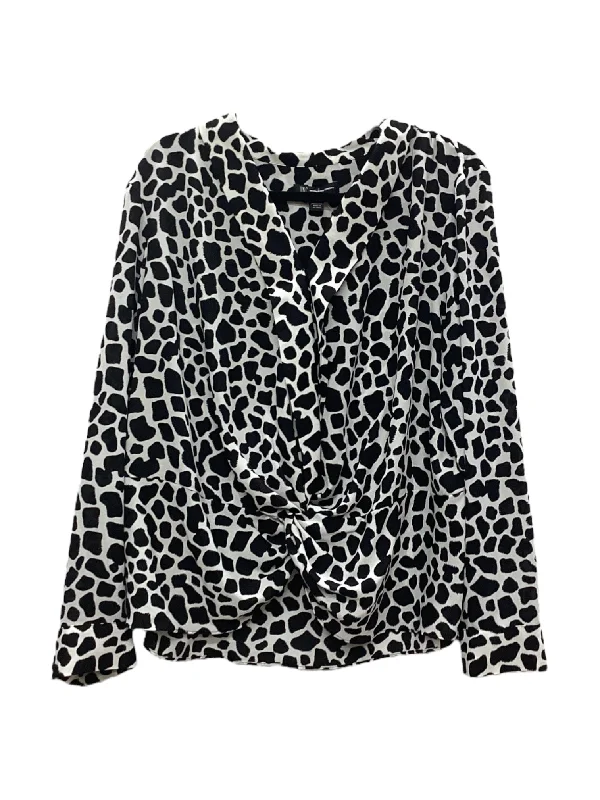 Top Long Sleeve By Inc In Black, Size: Xl