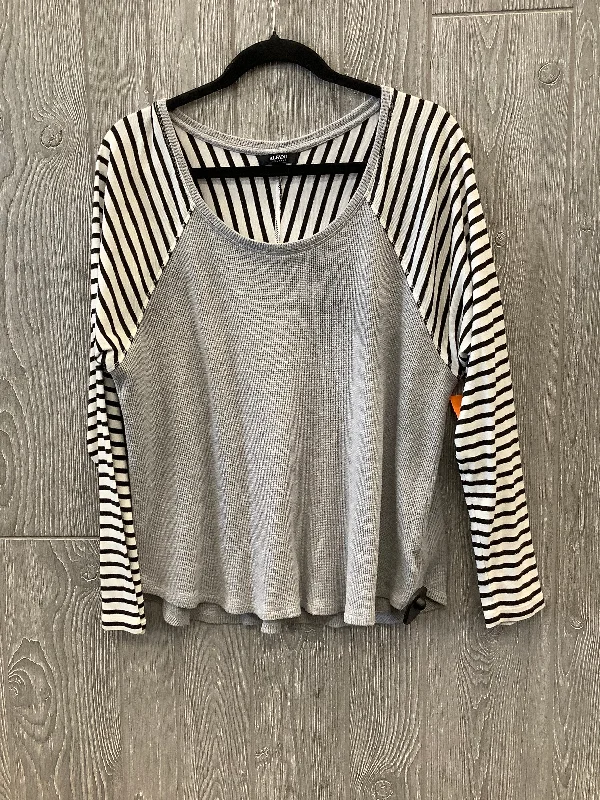 Top Long Sleeve By Alfani In Grey, Size: Xxl