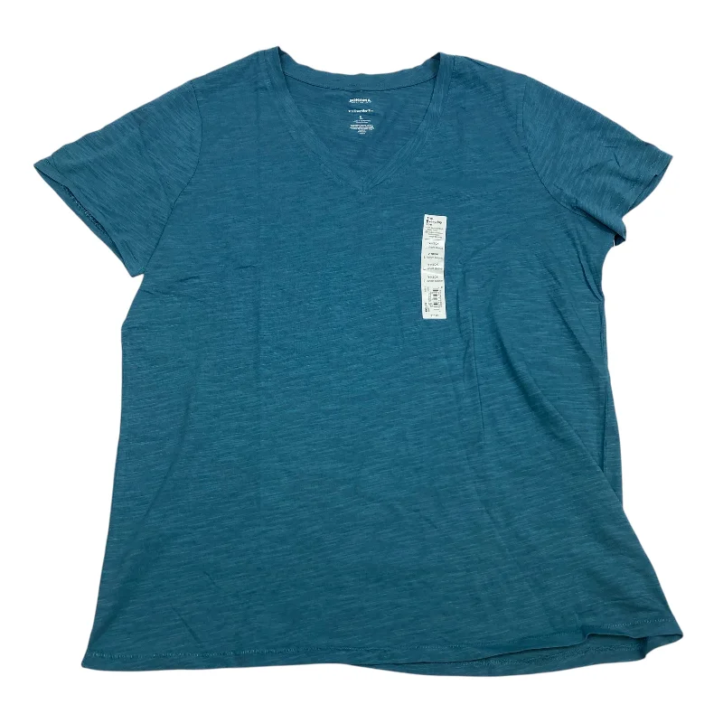 Top Short Sleeve Basic By Sonoma In Blue, Size: L