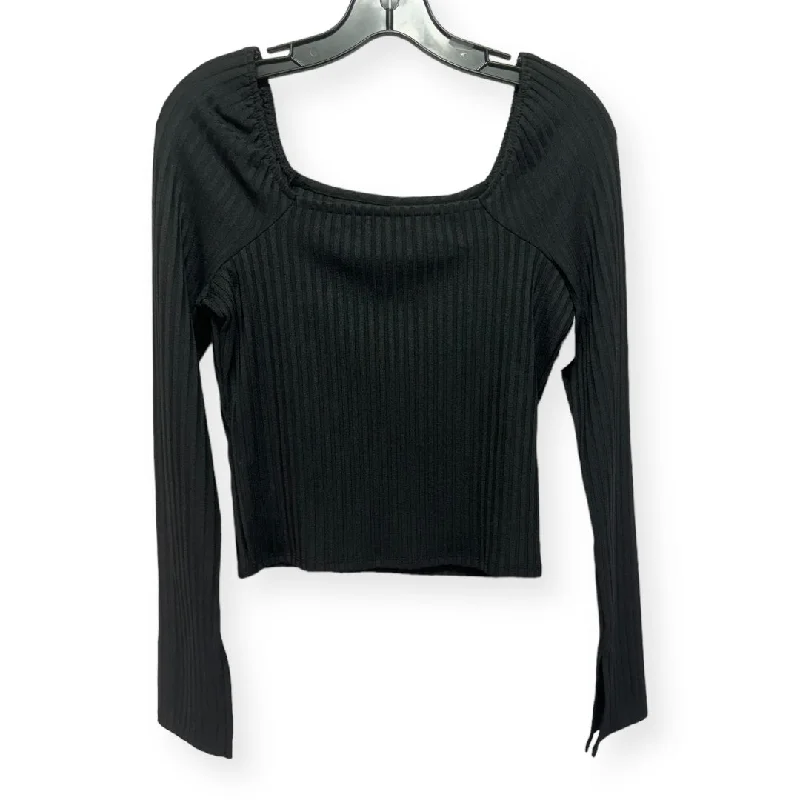 Black Top Long Sleeve Madewell, Size M