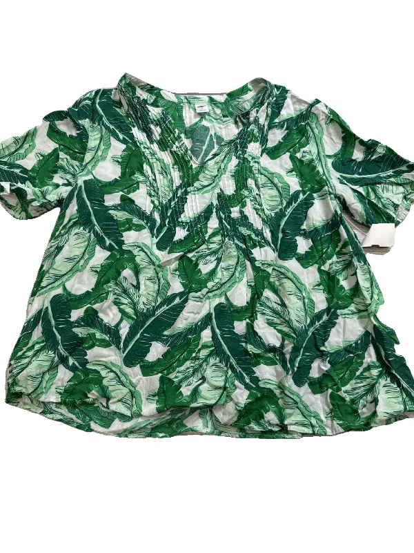 Top Short Sleeve By Old Navy In Green, Size: S