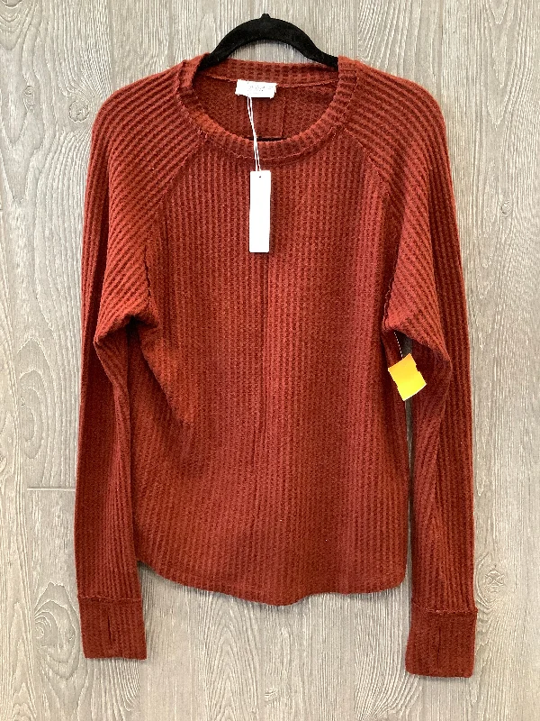 Top Long Sleeve By Clothes Mentor In Red, Size: M