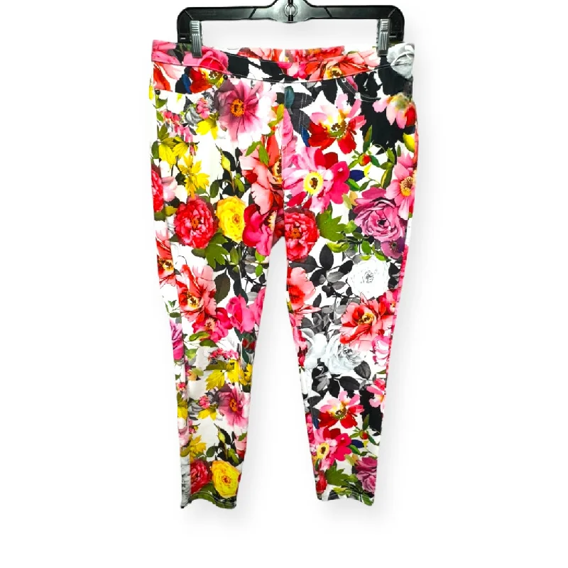 Floral Print Pants Leggings Hue, Size L