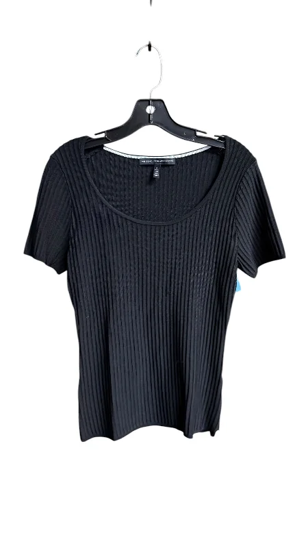 Top Short Sleeve By White House Black Market In Black, Size: S