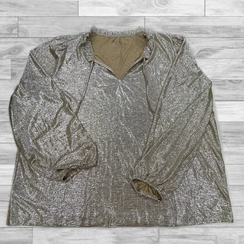 Top Long Sleeve By Loft In Gold, Size: Xl