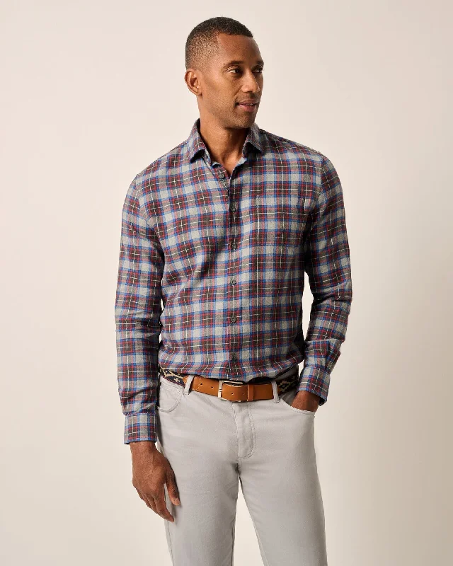 Tucked Cotton Blend Button Up - Gerrard