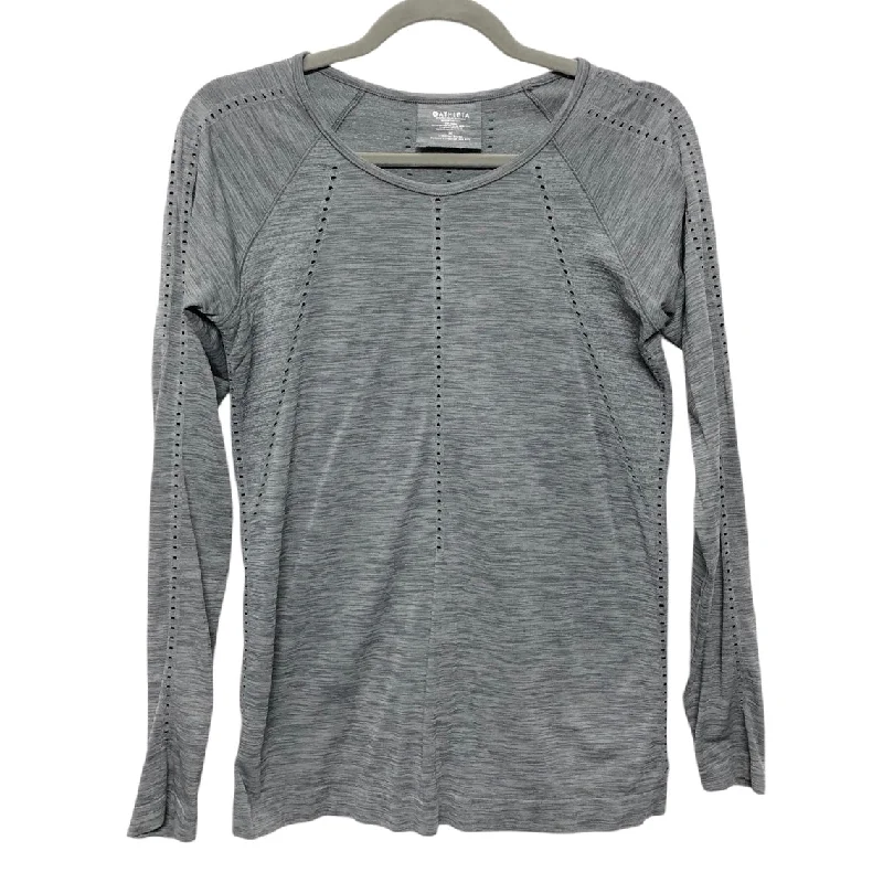 Athletic Top Ls Crewneck By Athleta In Grey, Size:M