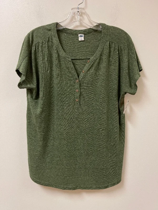 Top Short Sleeve By Old Navy In Green, Size: M