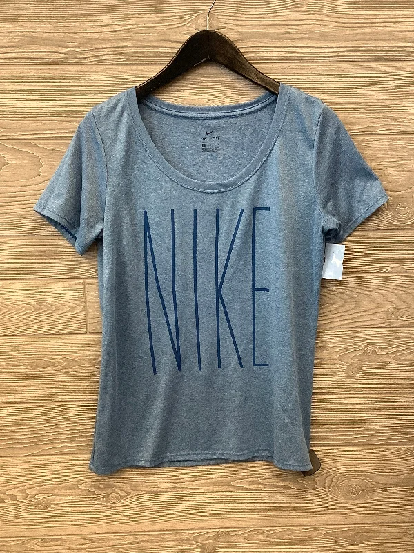 Athletic Top Short Sleeve By Nike Apparel In Blue, Size: M