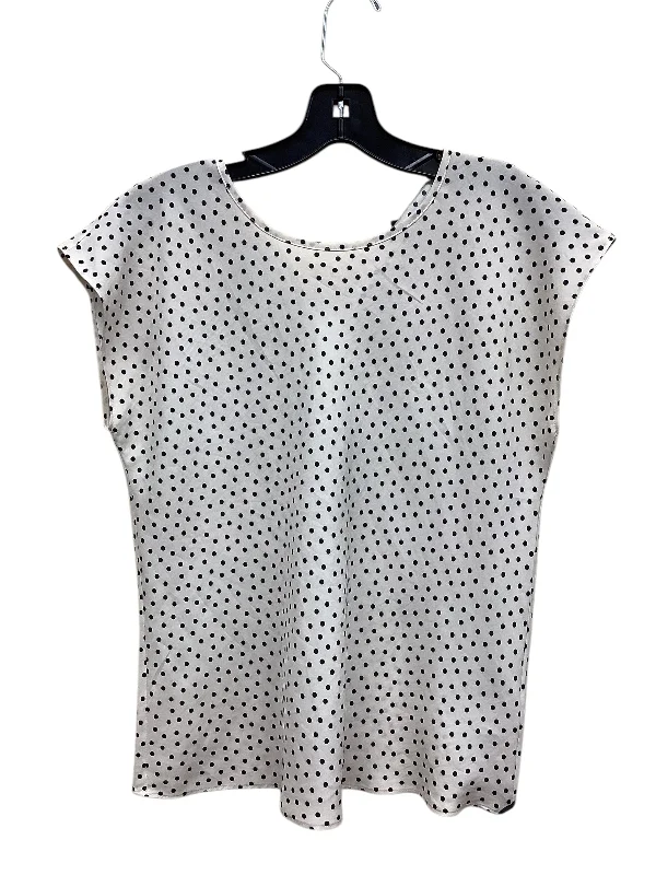 Top Short Sleeve By Express In Polkadot Pattern, Size: S