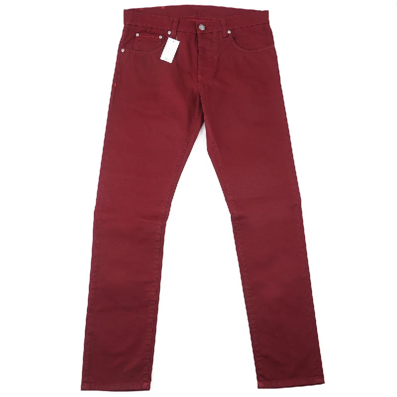 Isaia Slim-Fit Garment Dyed Denim Jeans