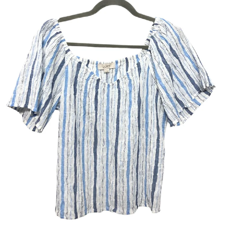 Top Ss By Loft In Blue & White, Size:M