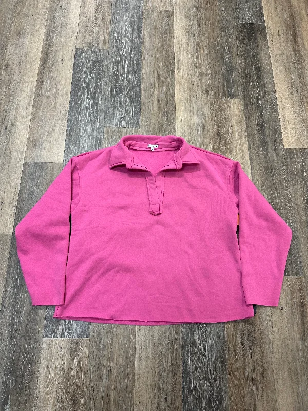 Top Long Sleeve By White Birch In Pink, Size: 1x