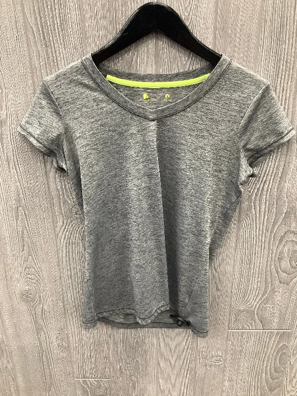 Athletic Top Short Sleeve By Xersion In Grey, Size: S