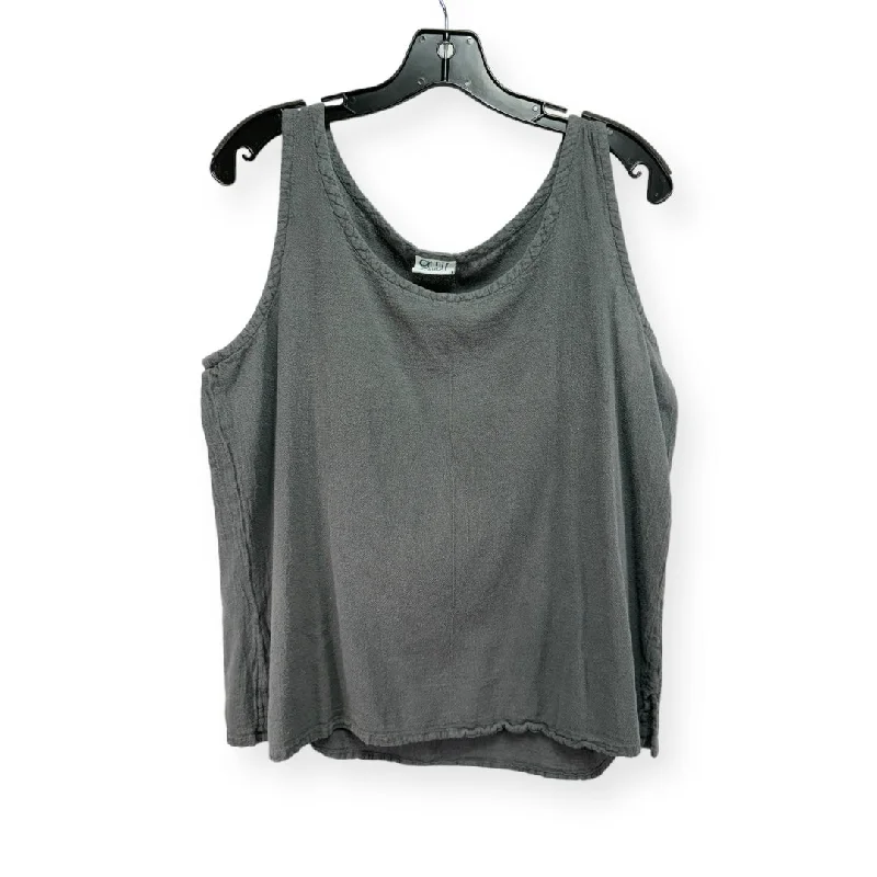 Grey Top Sleeveless Oh My Gauze, Size Xl