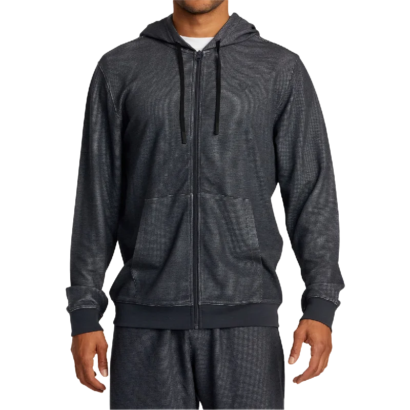 Men's Cable Waffle Zip Hood