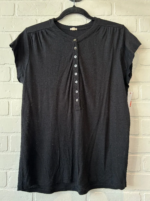 Top Short Sleeve By J. Crew In Black, Size: S