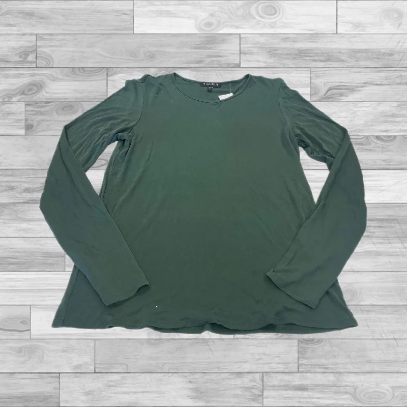 Top Long Sleeve Basic By Eileen Fisher In Green, Size: M