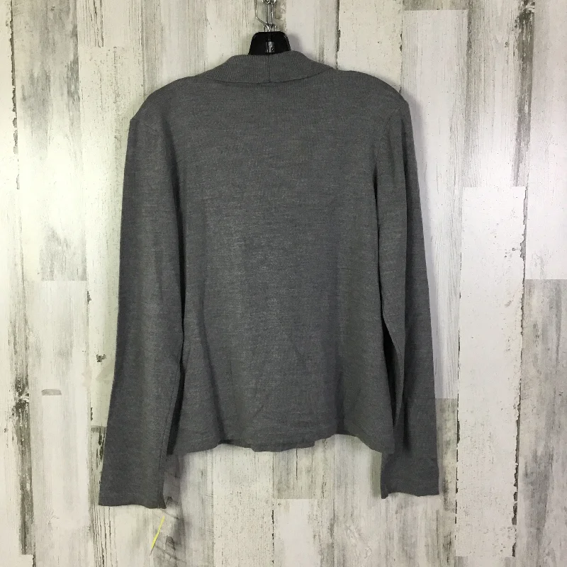 Top Long Sleeve By Talbots In Grey, Size: Xl