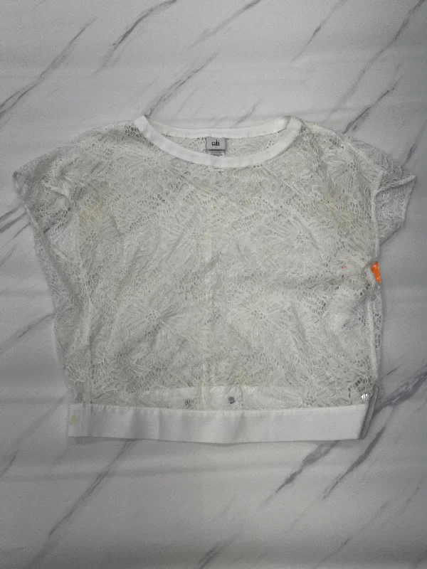 Top Short Sleeve By Cabi In White, Size: S