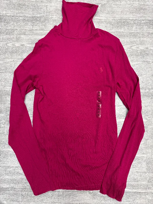 Top Long Sleeve By Ralph Lauren Blue Label In Pink, Size: Xl