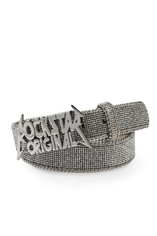 Boys Obrian Silver Rockstar Logo Belt