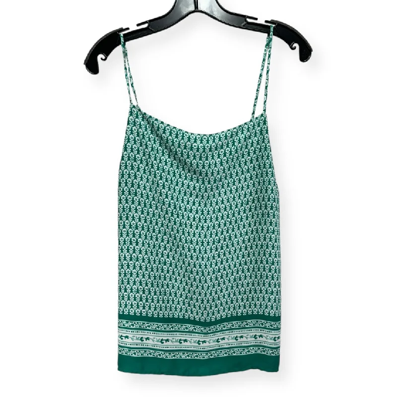 Green Top Sleeveless Loft, Size L