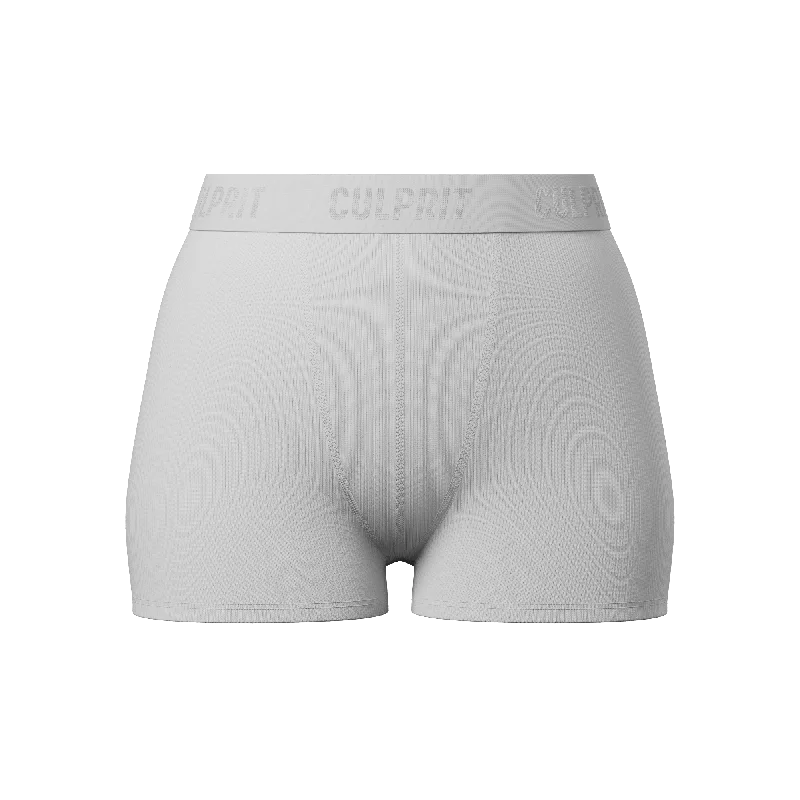 White Hot Ribbed Booty Shorts