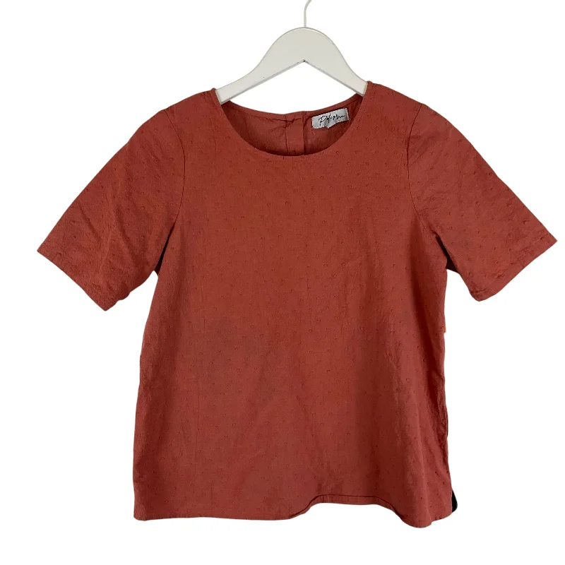 Top Short Sleeve Basic By Polygram In Orange, Size: S