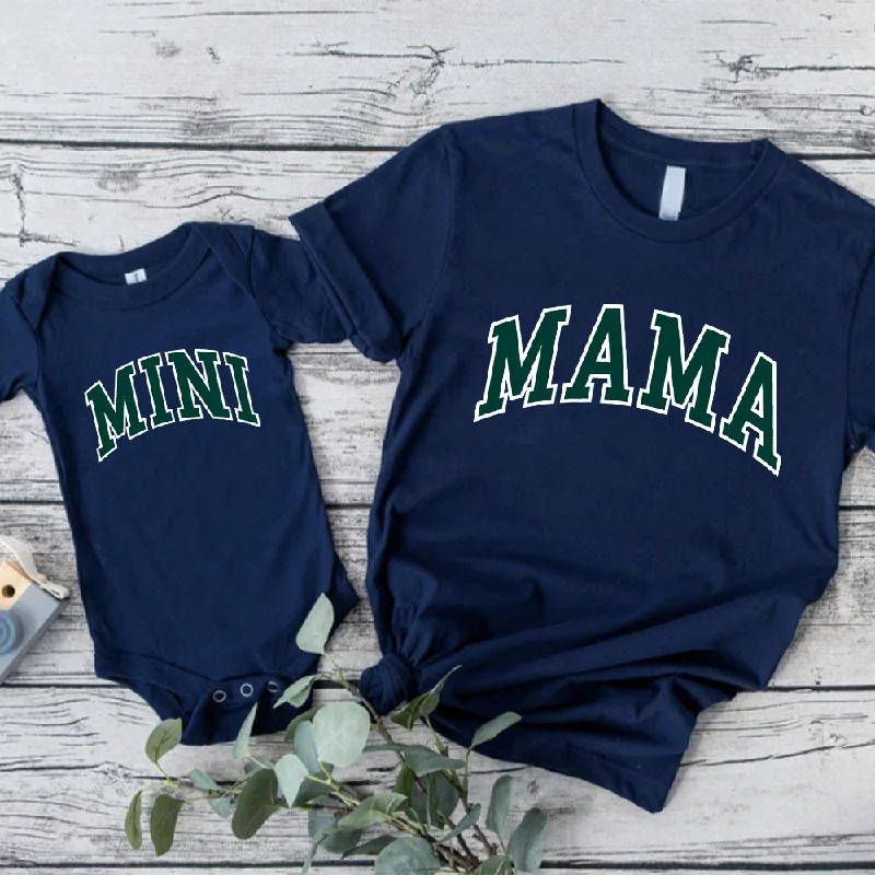 Mama & Mini Essential Varsity Matching T-Shirts & Baby Vest