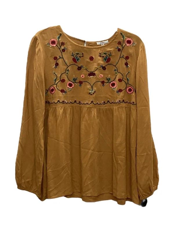 Top Long Sleeve By Jodifl In Yellow, Size: M