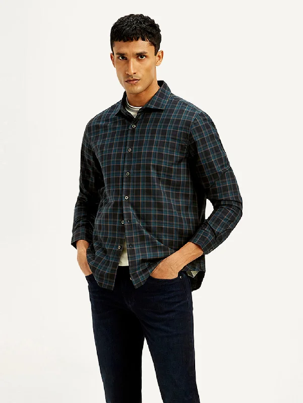 Men's Checkered Slim Fit Shirt