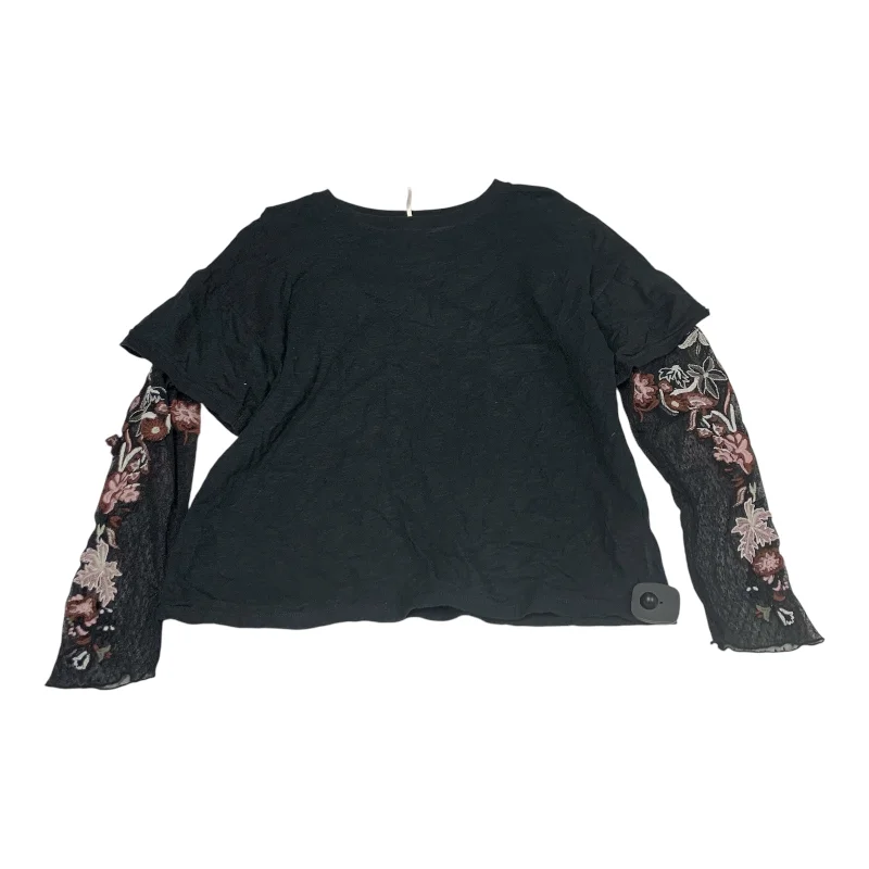 Top Long Sleeve By Free People In Black, Size: Xs