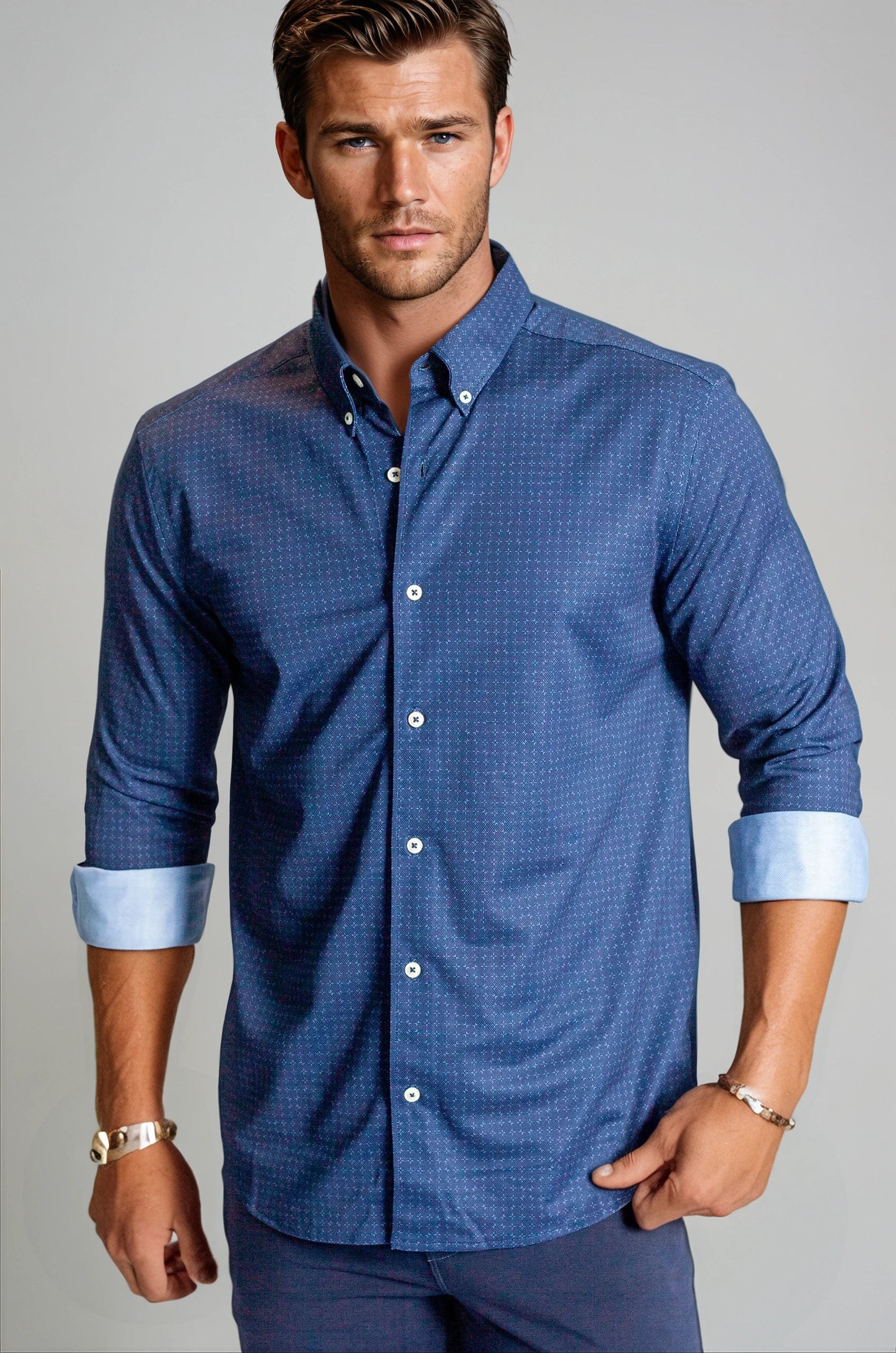 Kensington Long Sleeve Button-Down Tech Shirt