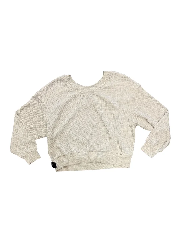 Top Long Sleeve By Varley In Cream, Size: L