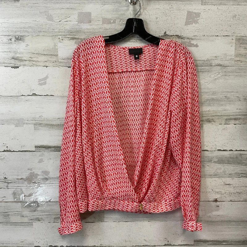 Top Long Sleeve By Worthington In Orange, Size: 1x